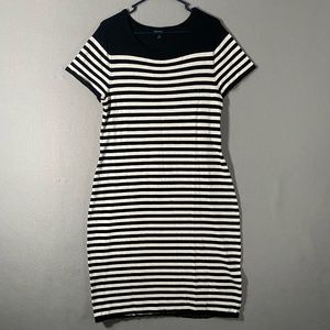 Torrid Black White Striped Sweater Shift Dress Womans Size 1X